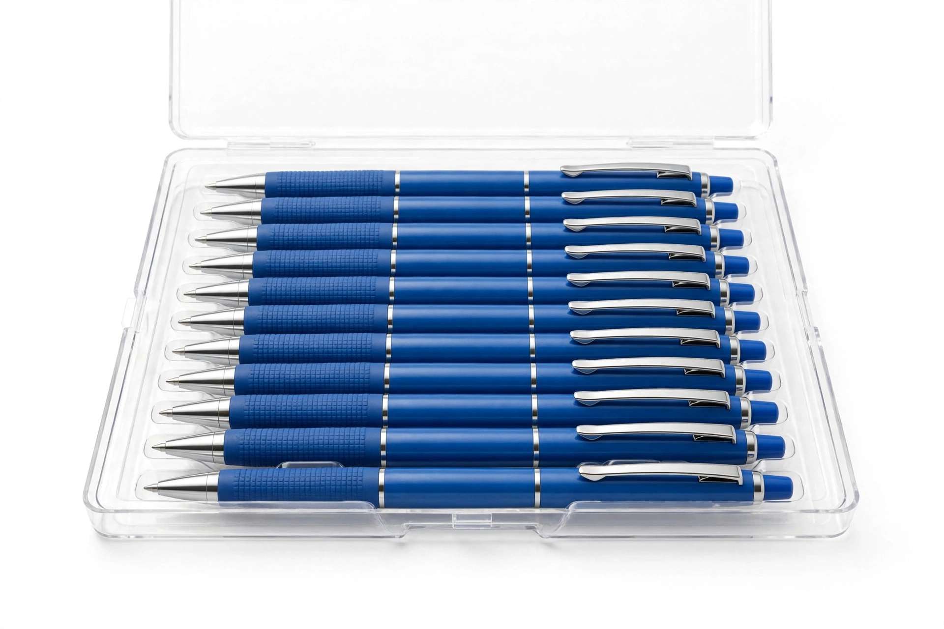 Ball Pen Set Blue 10 Pcs Premium
